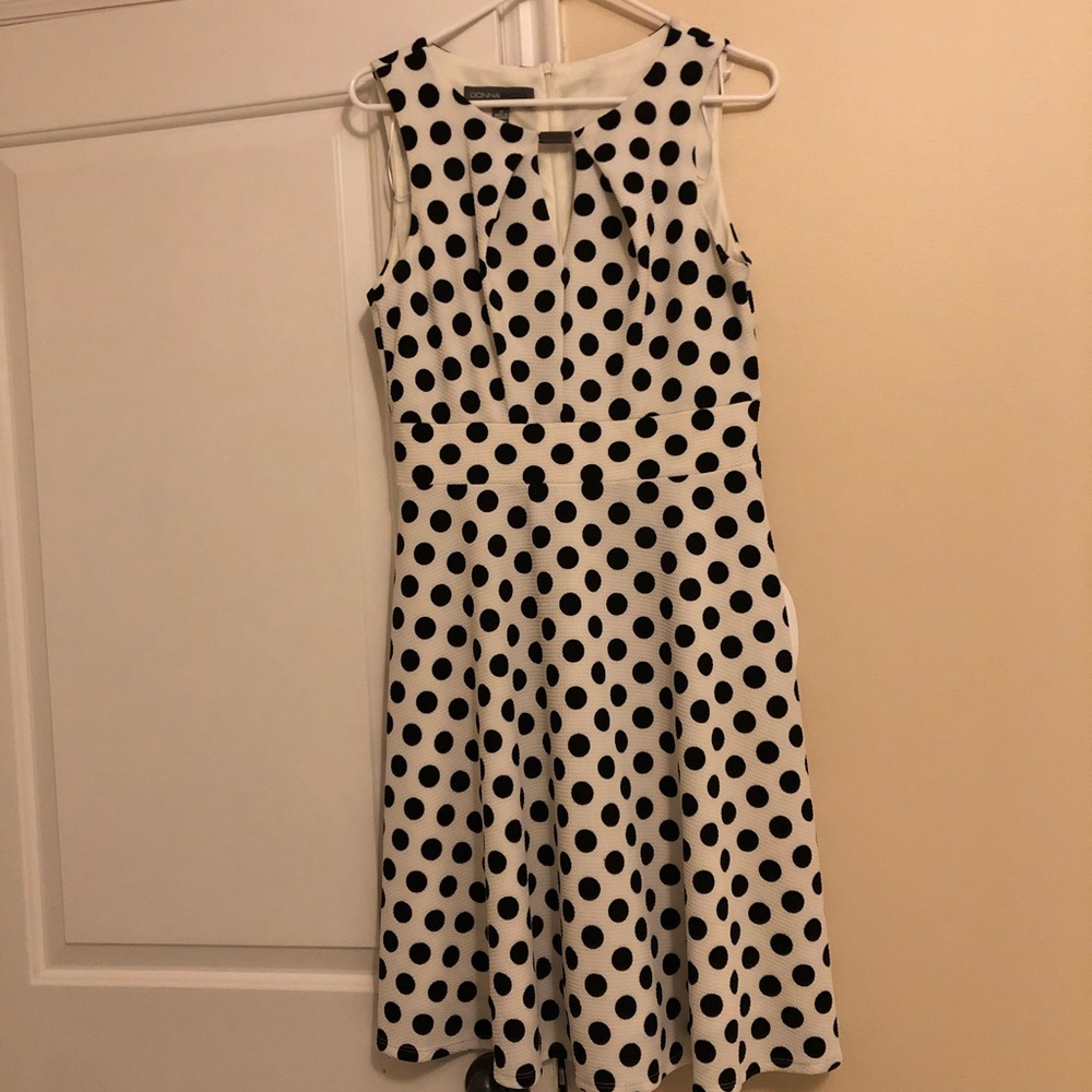 Donna Ricco Polka-Dot Dress